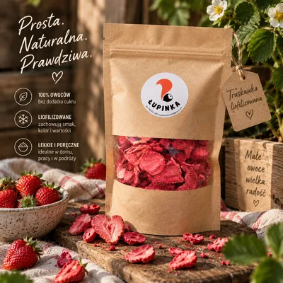 Liofilizowane  oraz suszone owoce.