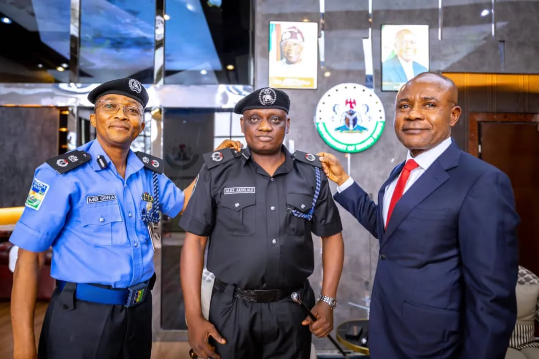 Governor Mbah decorates CSO with new rank