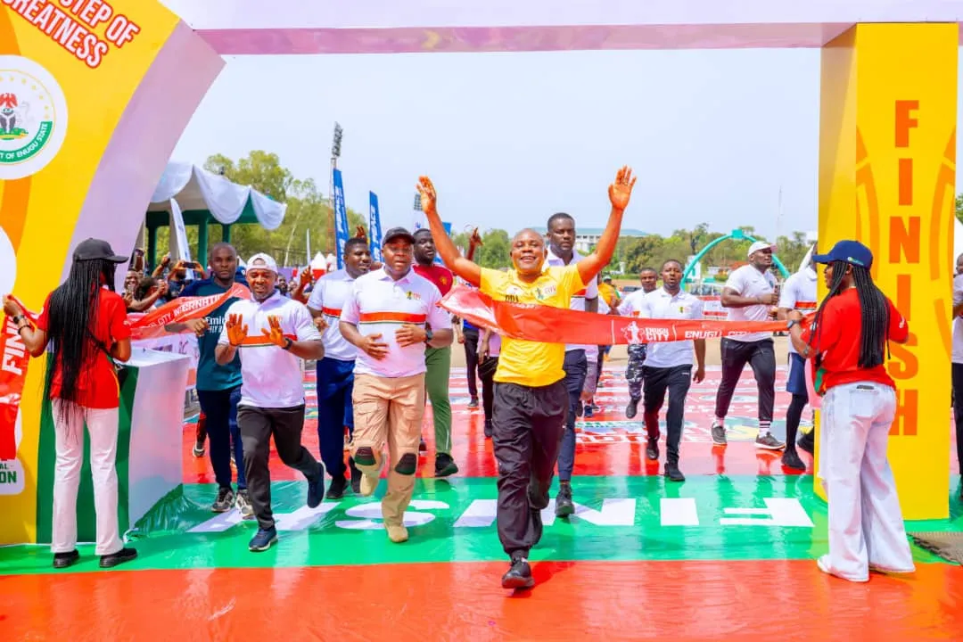 Gov Mbah runs 10km, as East Africans clear elite prizes in 1st Enugu Int’l Marathon