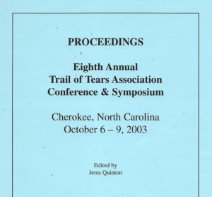 National Trail of Tears Association - 8th annual trail of tears association conference & symposium