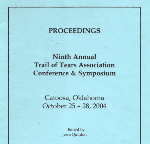 National Trail of Tears Association - 8th annual trail of tears association conference & symposium