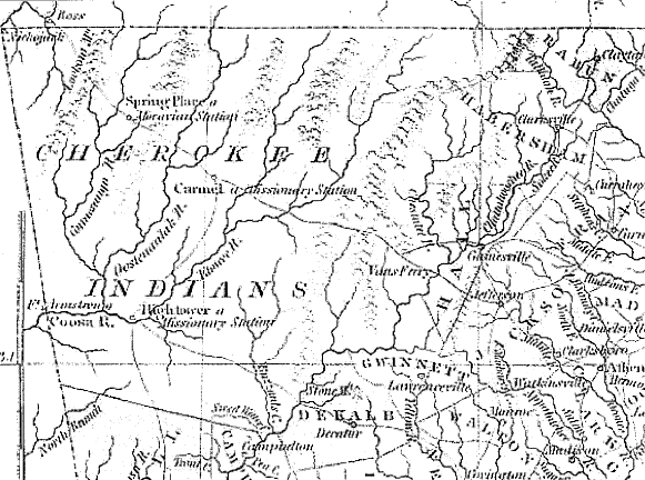 trail of tears black and white map