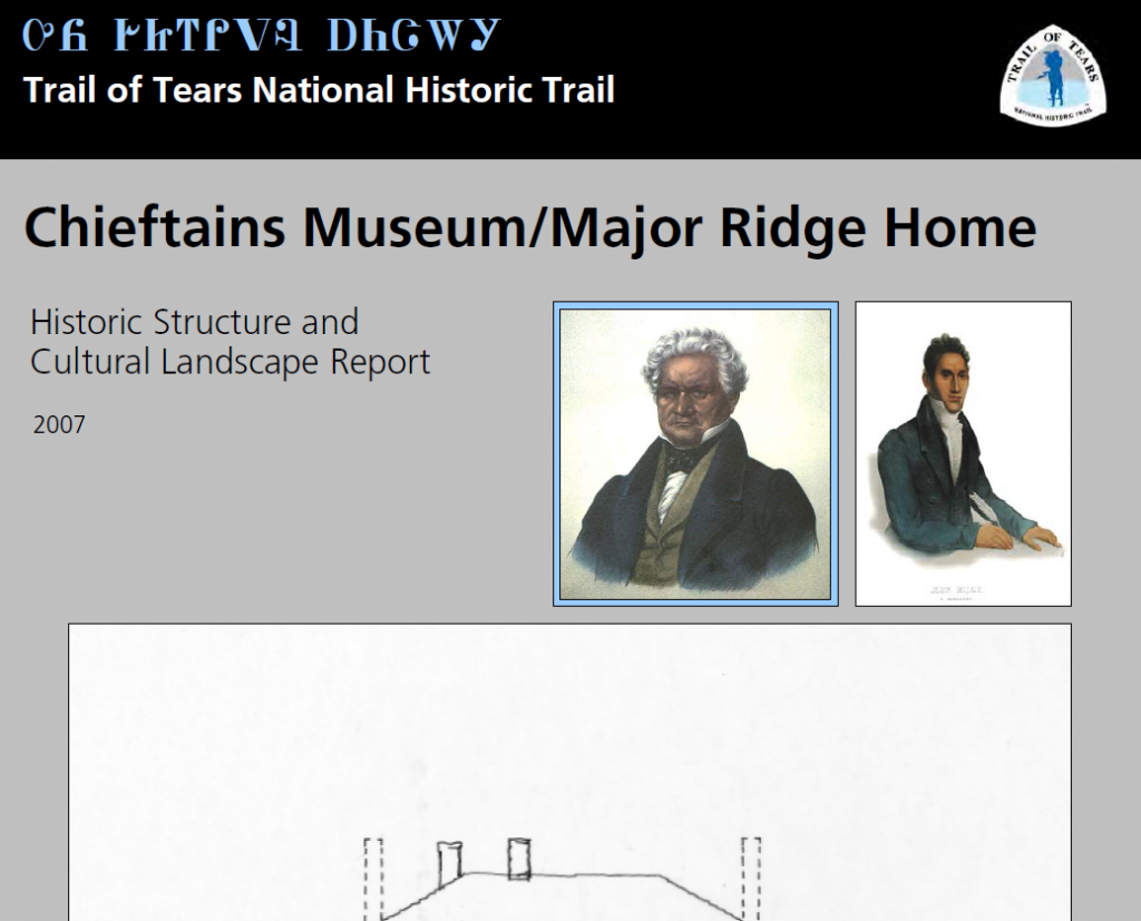 National Trail of Tears Association - Major Ridge Home