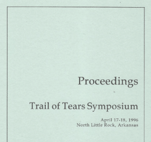 Read more about the article 1996 Trail of Tear Symposium