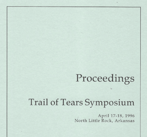 National Trail of Tears Association - 8th annual trail of tears association conference & symposium