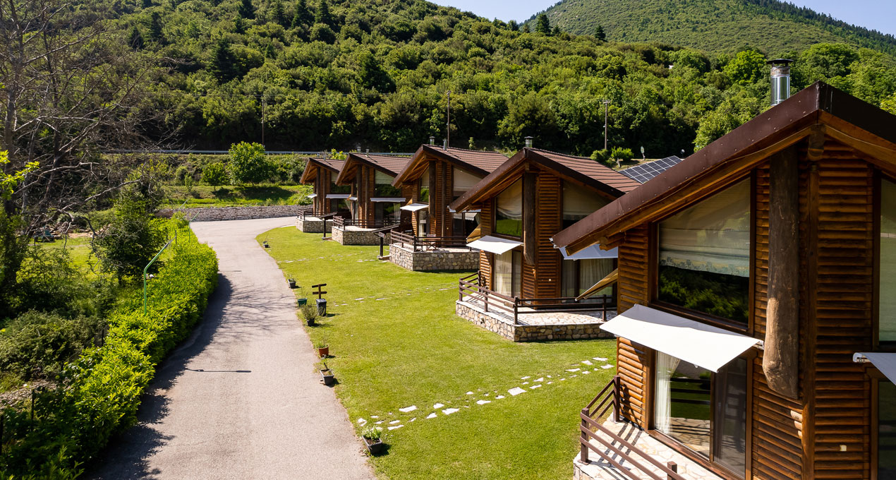 Row of the Natura Chalets