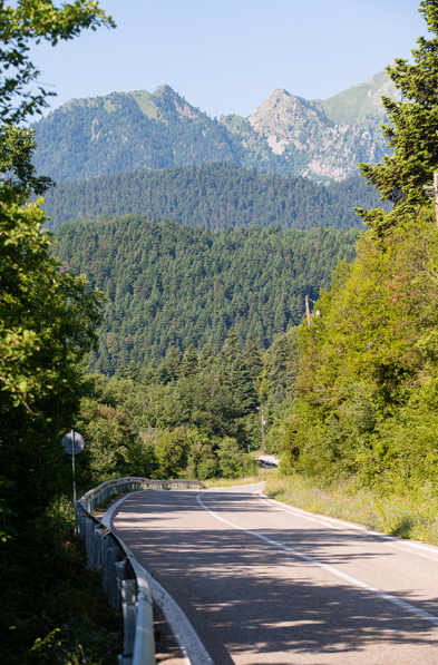 Road with mountains in the background