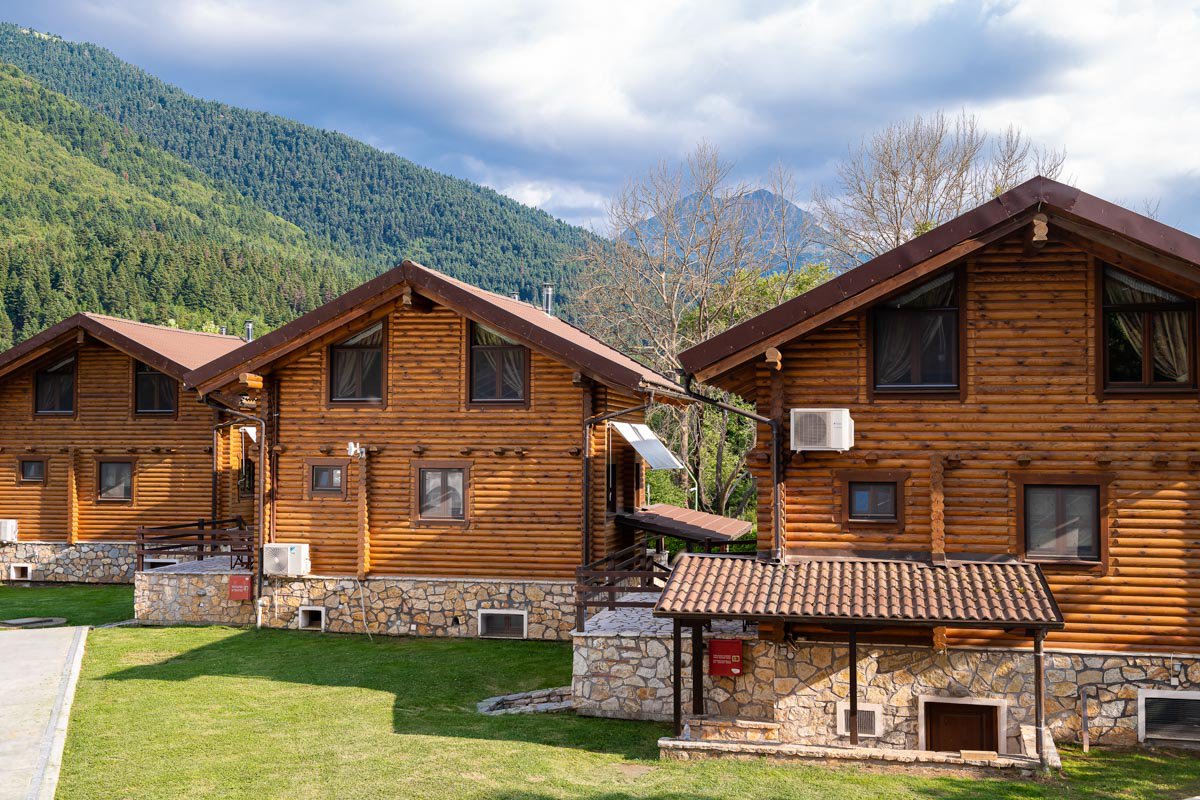 The Natura Chalets, one next to the other