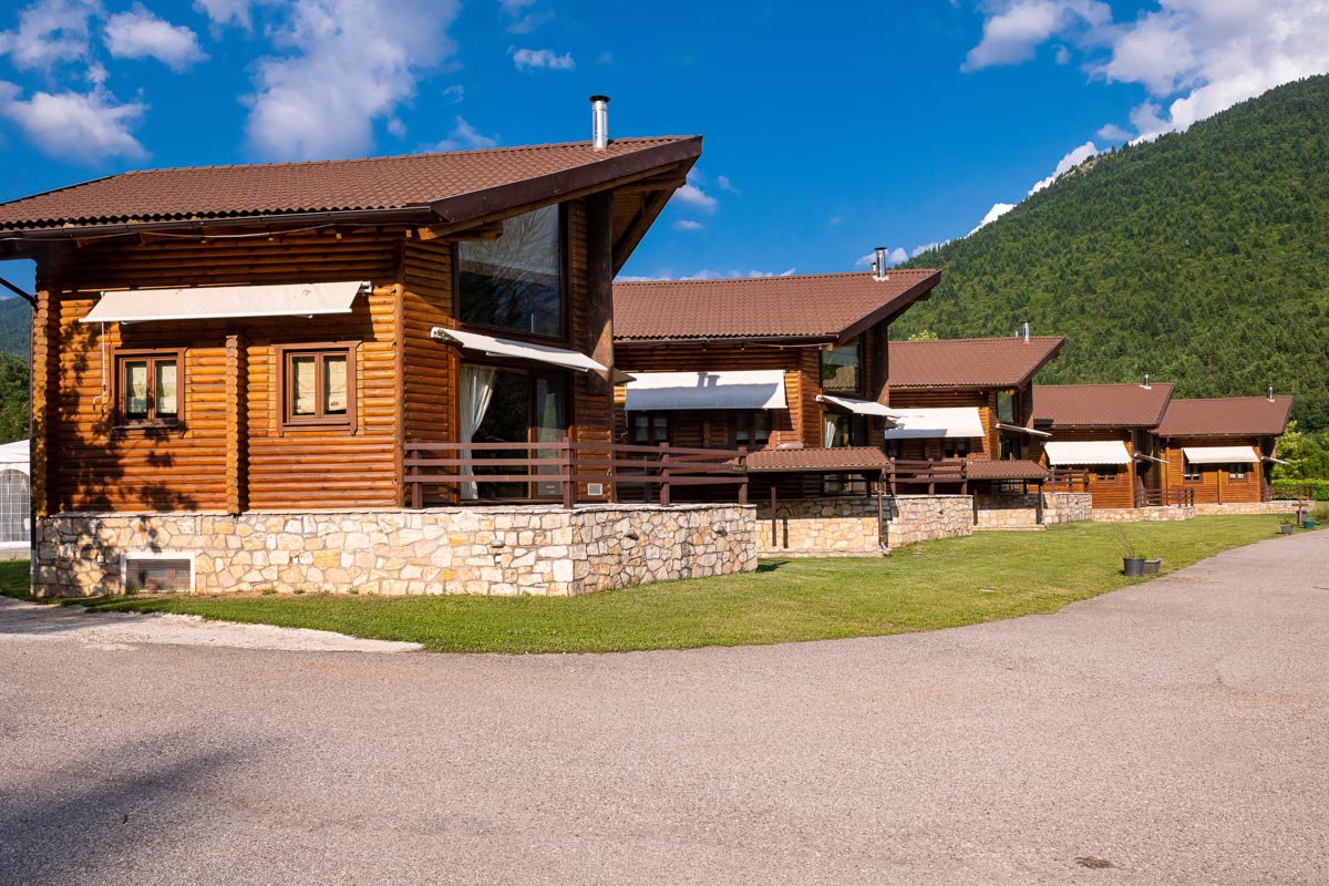 The Natura Chalets, one behind the other
