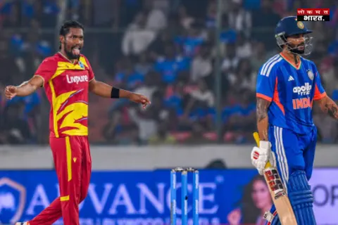 हैदराबाद टी20: वेस्टइंडीज ने भारत को 24 रनों से हराया, सीरीज में रोमांच बरकरार