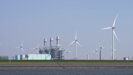 Elektriciteitscentrale en windturbines