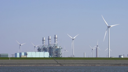 Elektriciteitscentrale en windturbines