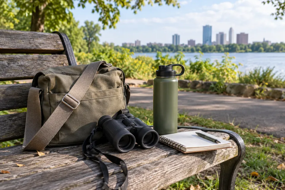 Illustrative scene for Carry less for a neighborhood walk