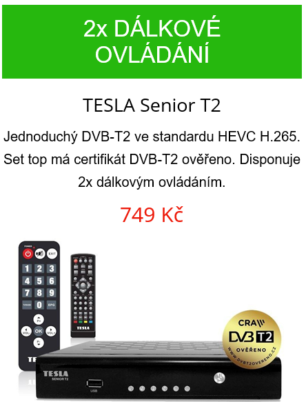 DVB-T2 přijímač TESLA Senior T2