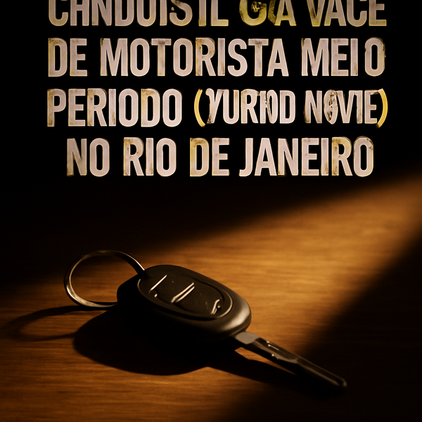 Conquiste sua Vaga de Motorista Meio Período (Turno Noite) no Rio de Janeiro