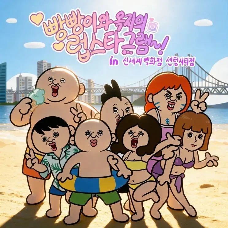 빵빵이와 옥지의 럽스타그램 팝업