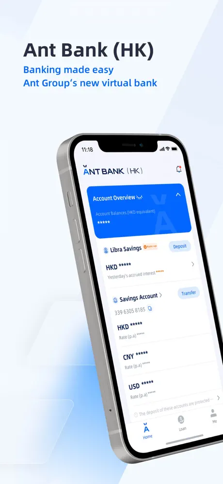Ant Bank app screenshoot 1