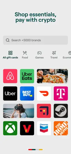 Bitrefill app screenshoot 1