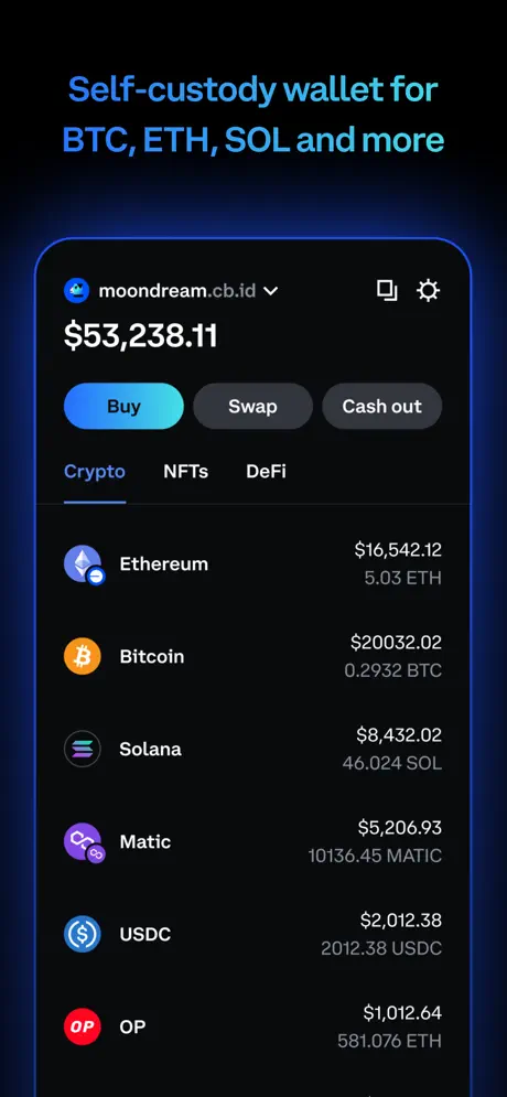 Coinbase Wallet app screenshoot 2