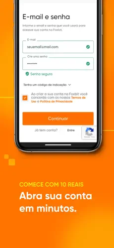 Foxbit app screenshoot 2