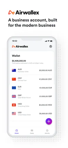 Airwallex app screenshoot 1