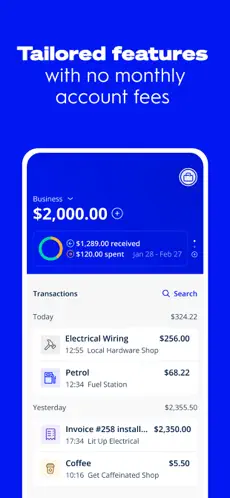 AMP bank app screenshoot 1