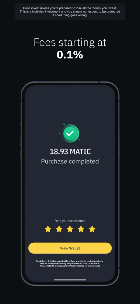 Binance app screenshoot 1