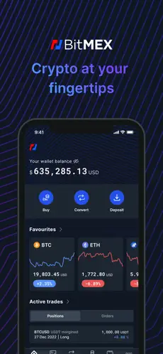 Bitmex app screenshoot 1