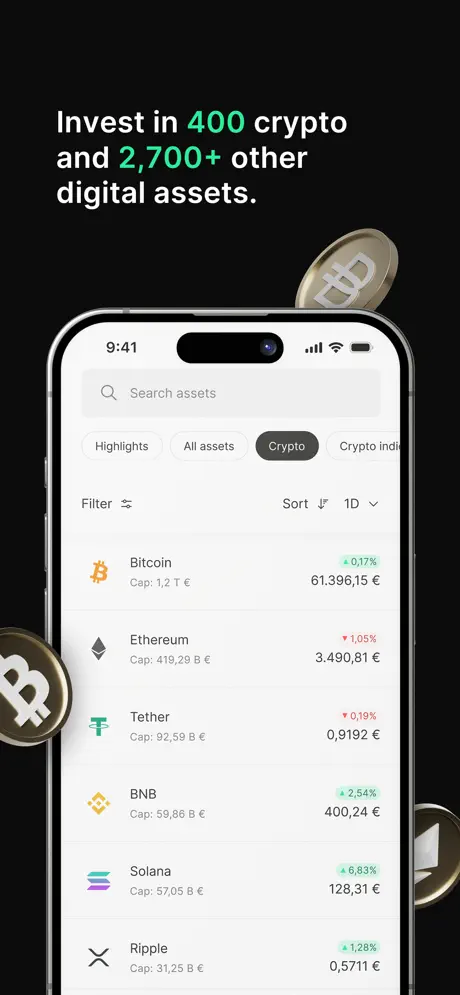 Bitpanda app screenshoot 1