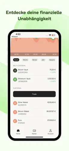 Bitwala app screenshoot 1