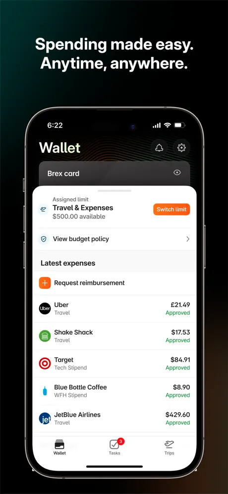 Brex app screenshoot 1