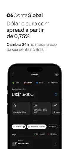 C6 Bank app screenshoot 2