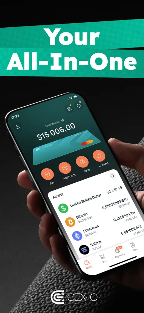 CEX IO app screenshoot 1