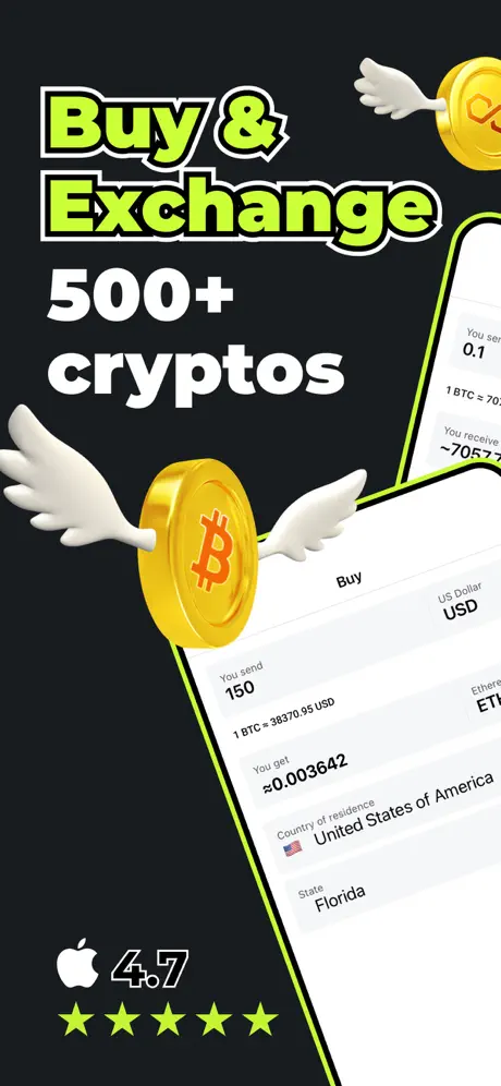 Changelly app screenshoot 1