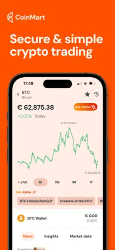 Coinmart app screenshoot 1