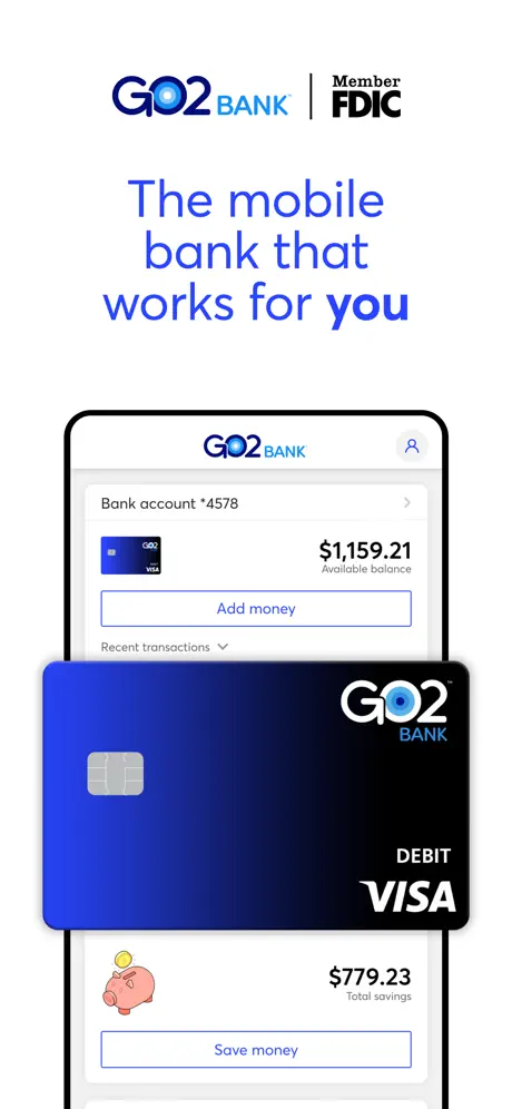 GO2Bank app screenshoot 1