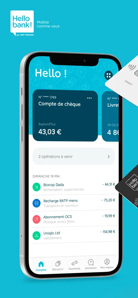 HelloBank app screenshoot 1