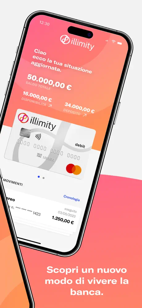 Illimity Bank app screenshoot 2