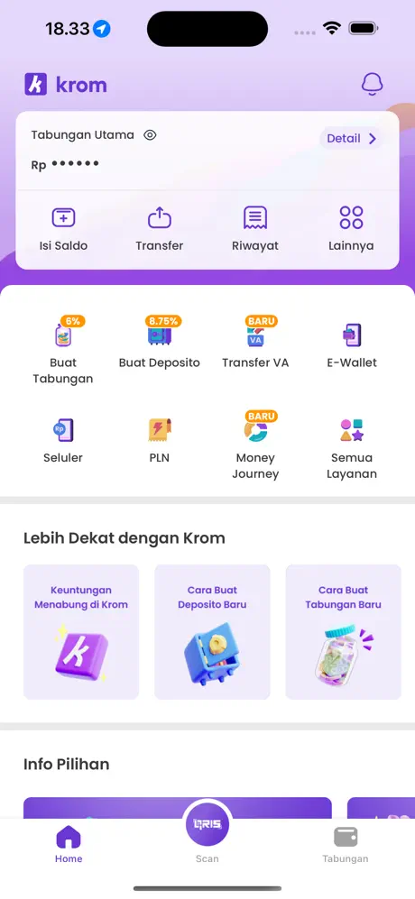 Krom Bank app screenshoot 1