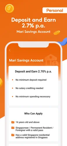 Mari Bank app screenshoot 2