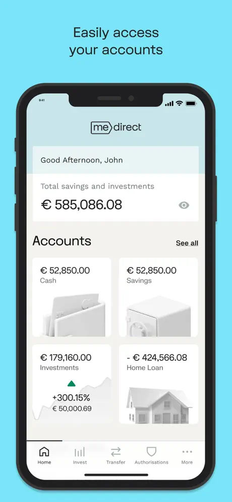 Me Direct app screenshoot 1