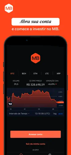 Mercado Bitcoin app screenshoot 1