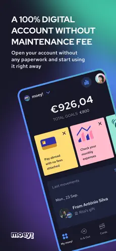 Moey app screenshoot 1