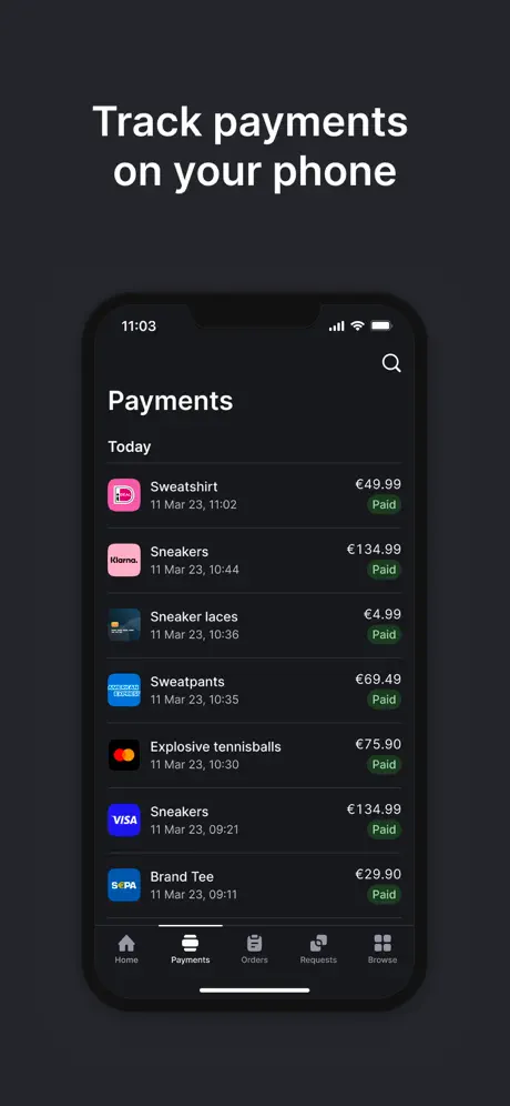 Mollie app screenshoot 2