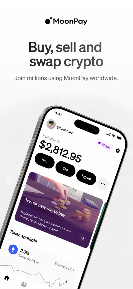 Moonpay app screenshoot 1