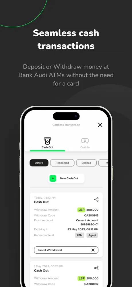 Neo By Bank Audi app screenshoot 2