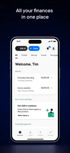 Neo Financial app screenshoot 1