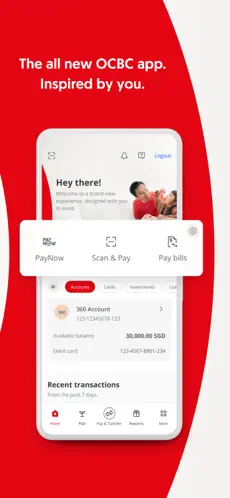 OCBC Singapore app screenshoot 1