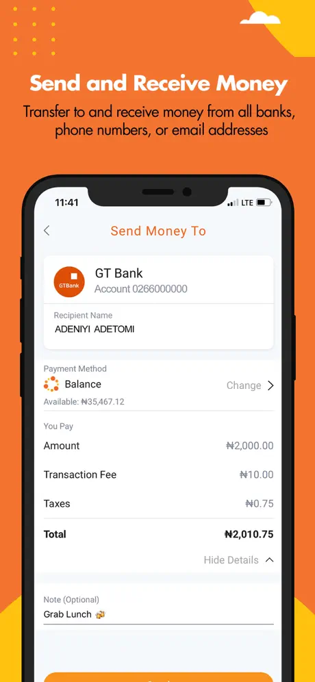 Paga app screenshoot 2