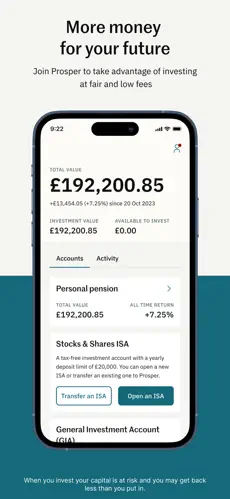 Prosper app screenshoot 1